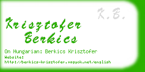 krisztofer berkics business card